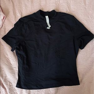 Lululemon Kitsilano Black Mock Neck Tee